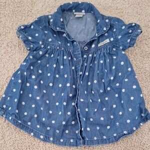 Blue Polka Dot Kids Shirt